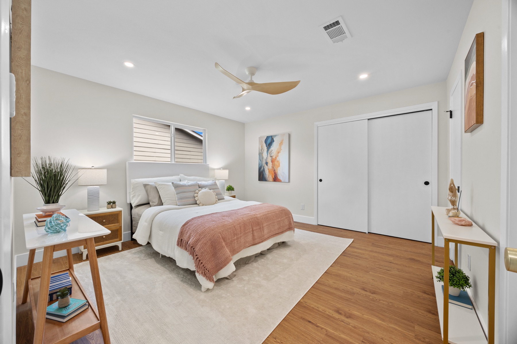 Highland Property Staging install — Paisano primary bedroom